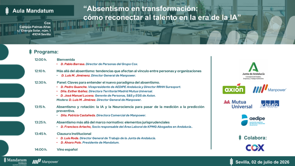 Mandatum celebra un nuevo Aula Mandatum dedicada al Absentismo 89 Imagen3
